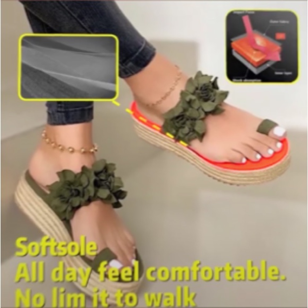 Flower Sandals - 8 - Picture 2 of 8